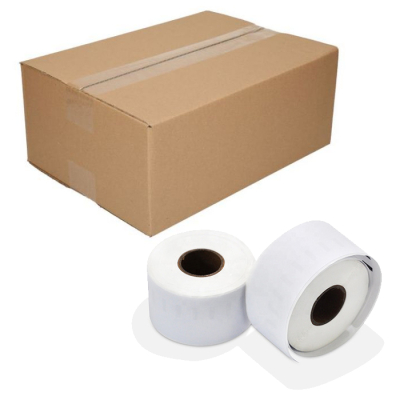 10 × su Dymo 99018 suderinamos etiketės