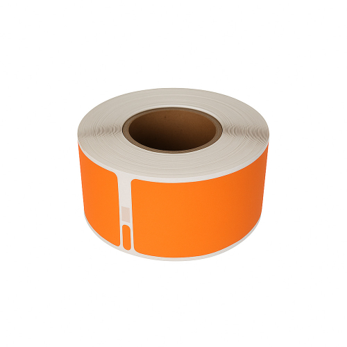 Su Seiko SLP-1RL suderinamos etiketės oranžinė, 28 × 89 mm, 130 etikečių