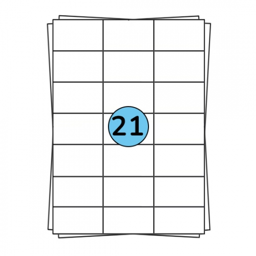 A4 etikečių lapai 70 × 42 mm, 2 100 etikečių