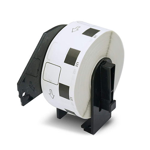 Su Brother DK-11221 suderinamos etiketės, 23 × 23 mm, 1 000 etikečių